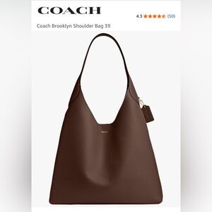 Coach Brooklyn Dark Brown Leather Hobo Bag 39